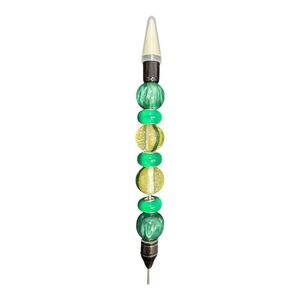 Green and Gold Beaded Glass Accent